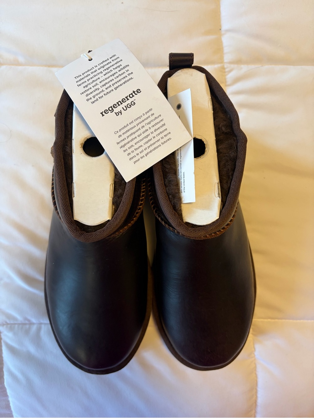 UGG CLASSIC ULTRA MINI LEATHER REGAN BOOTS SIZE 8 BNWT NO UGG BOX - Picture 6 of 9